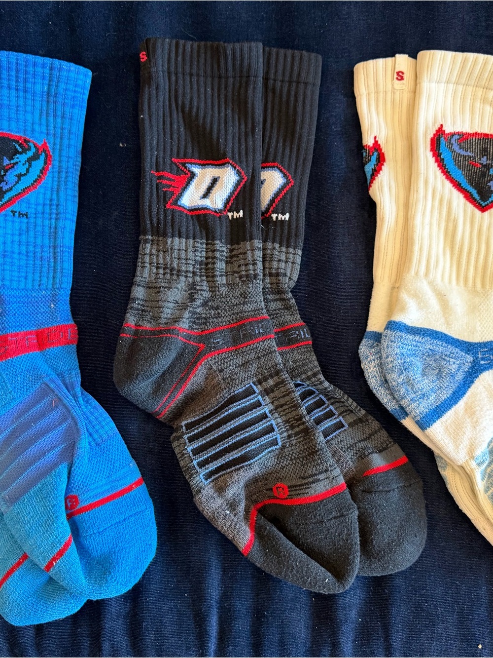 3 pairs DePaul University Performance Athletic Crew Socks